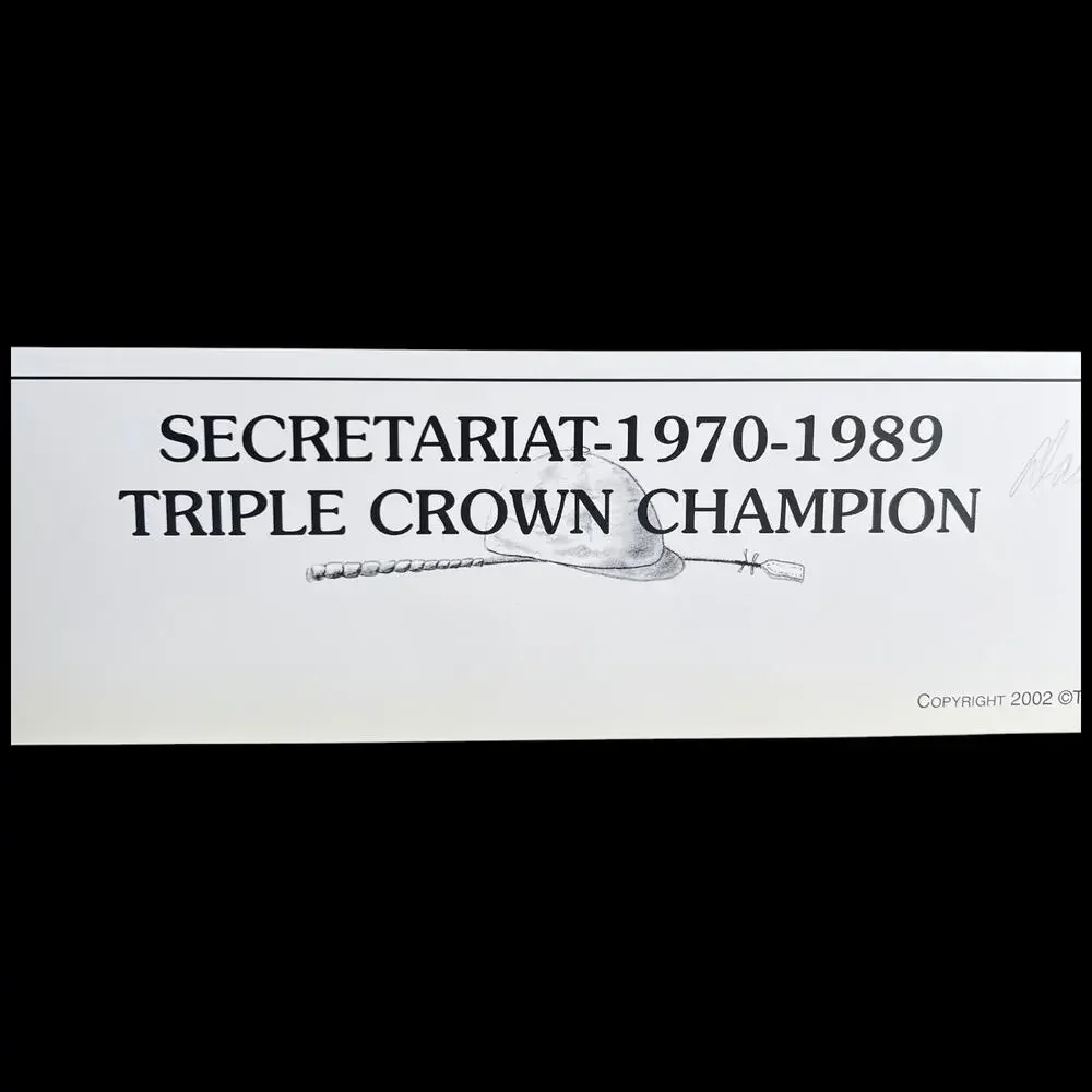 SECRETARIAT 1970-1989 Triple Crown Champion Signed by Artist David J. Pavlak - Picture 3 of 7